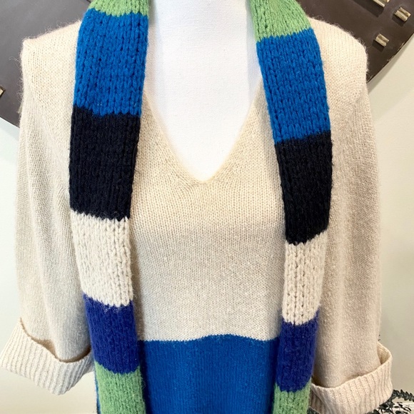 Style & Co, Plus Size 2X Sweater V-Neck tricolor Knit Long - Picture 3 of 12